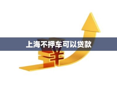 上海不押车可以贷款