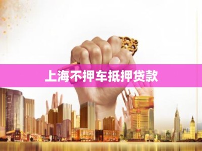 上海不押车抵押贷款